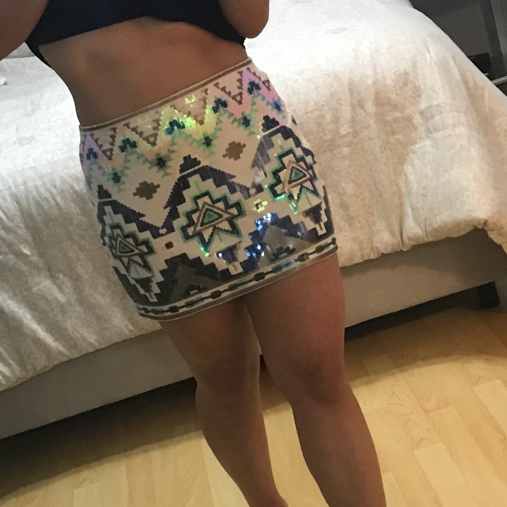 Sequin Mini Skirt